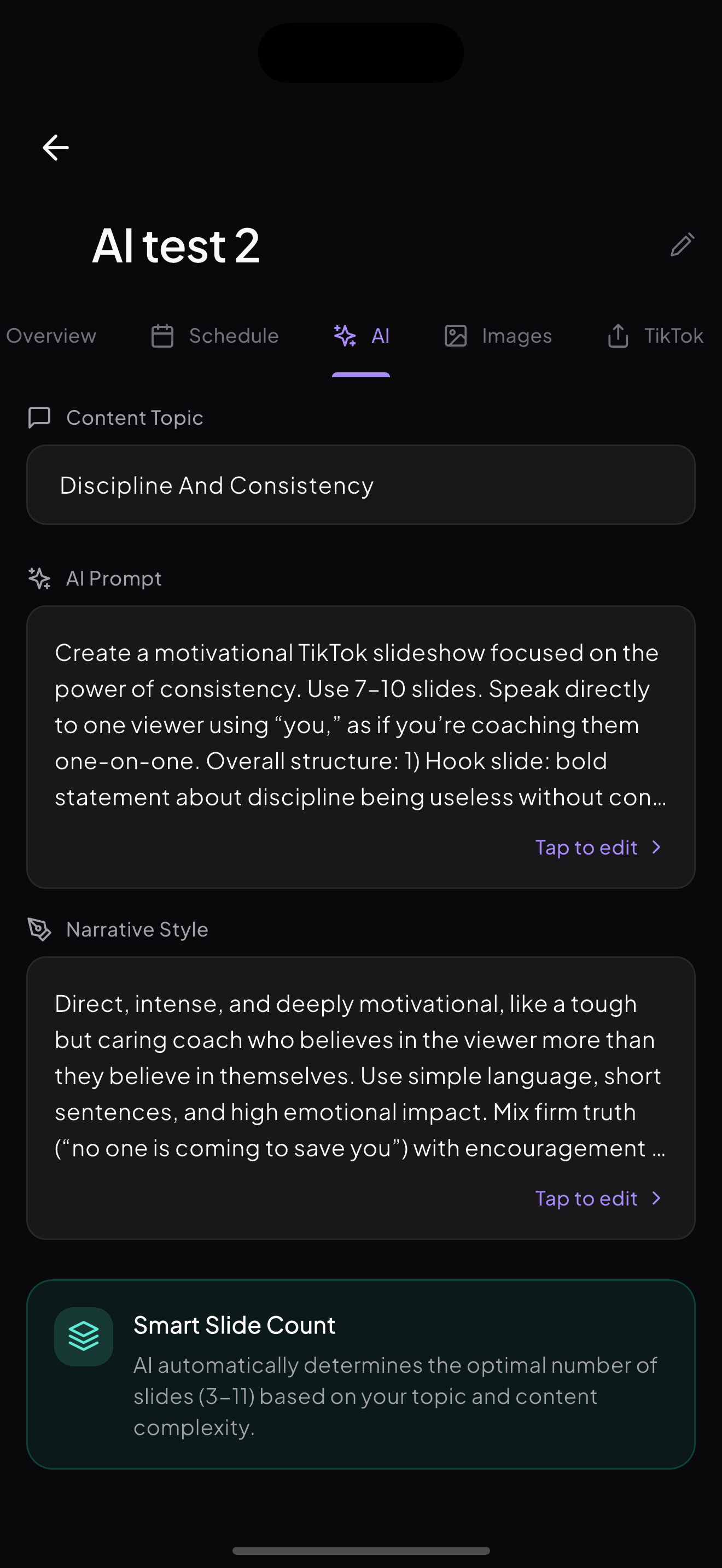 AI Content Configuration