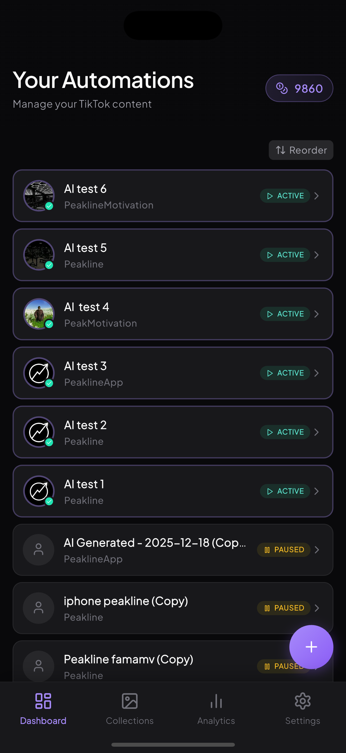 Automations Dashboard